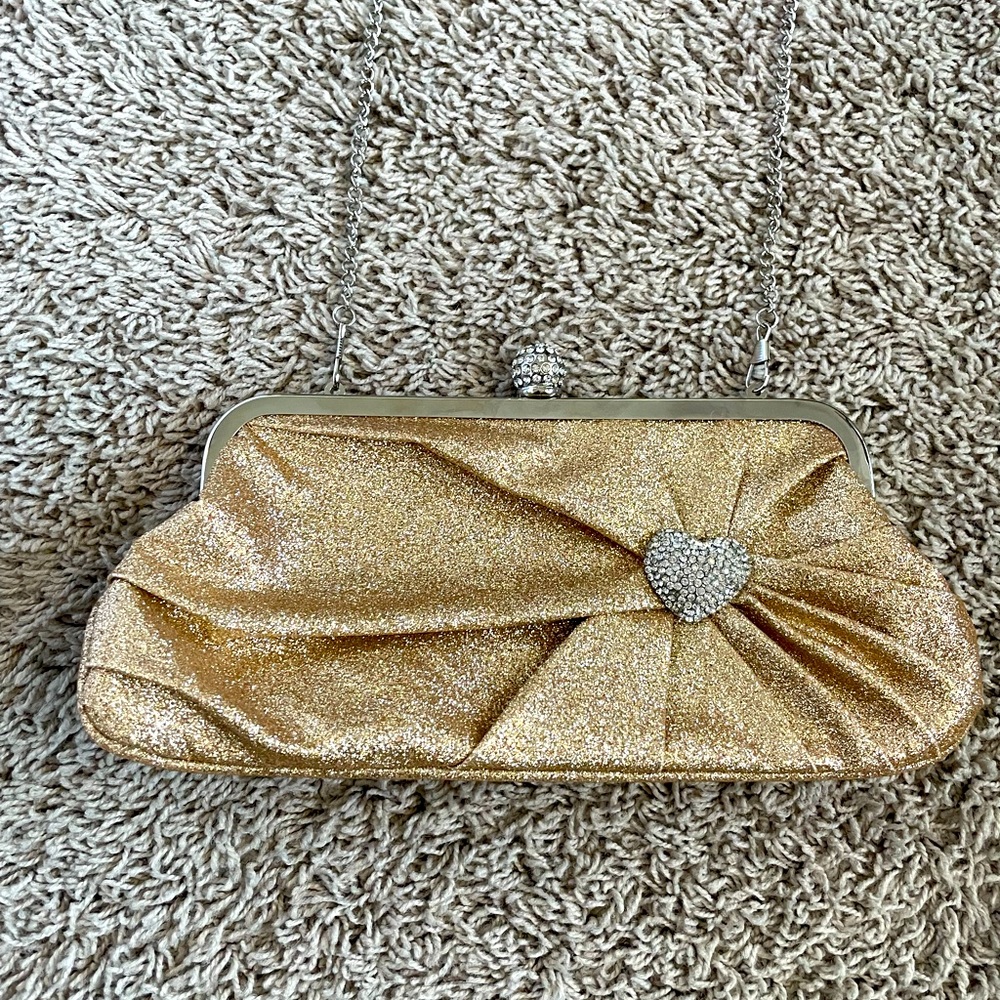 Sparkly gold, crossbody purse